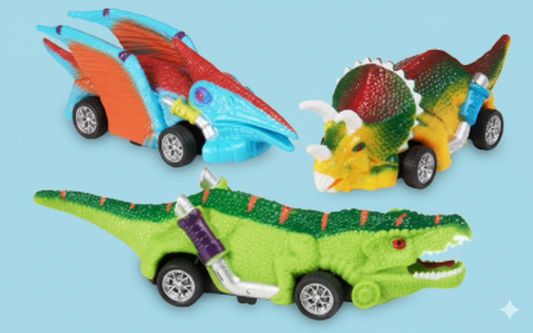 3 Pack Of Dino Cars